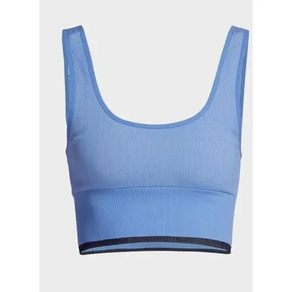 Outdoor Voices Women's Size XXS Seamless Ribbed Knit Longline Bra Blue NWT - Picture 7 of 9